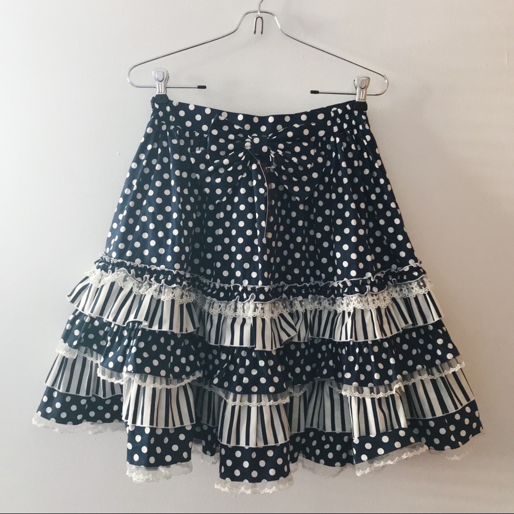 navy polka dot lolita skirt ⚓️